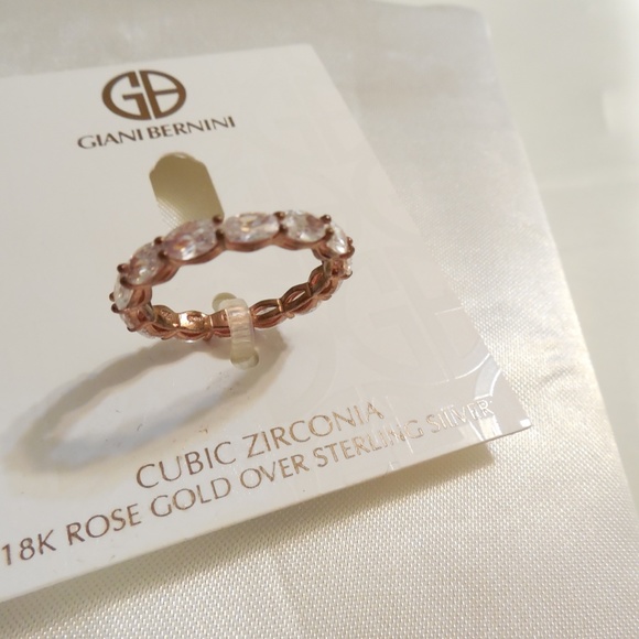 Giani Bernini !8k Rose Gold size 7 Eternity Ring - Picture 9 of 10